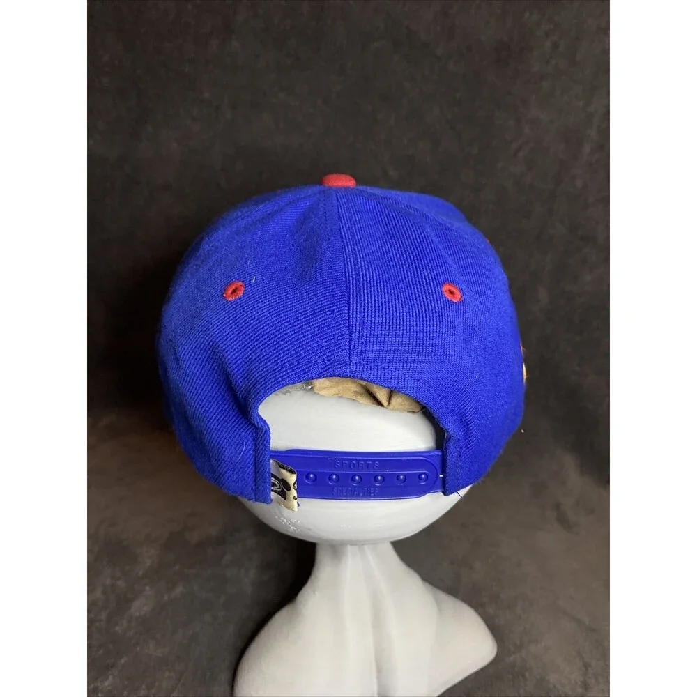 Vintage 90s NBC Sports Snapback Hat Cap Sports Specialties Adjustable Blue/Red